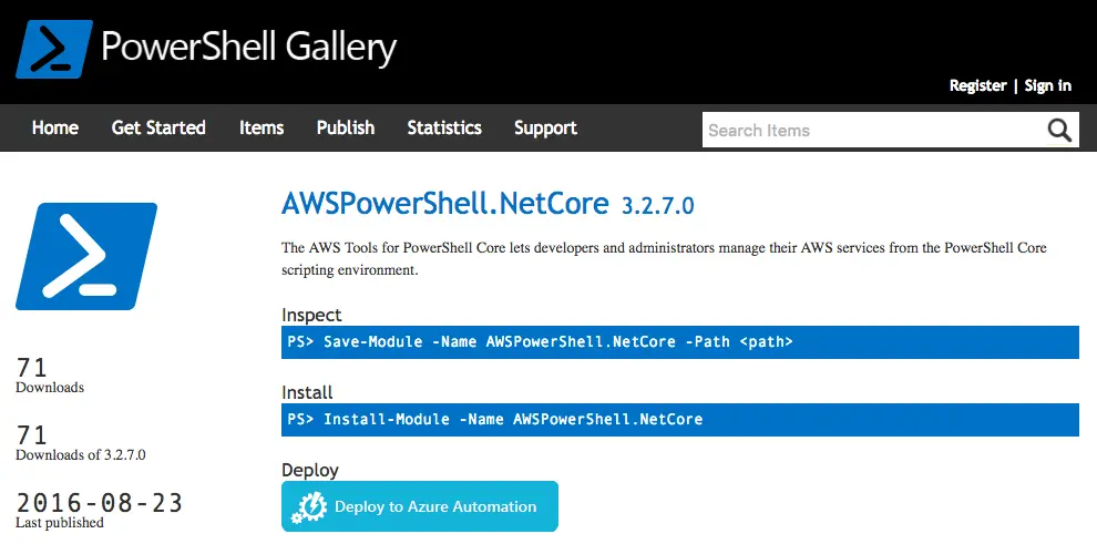 AWS Tools for PowerShell Core on Linux and OS X