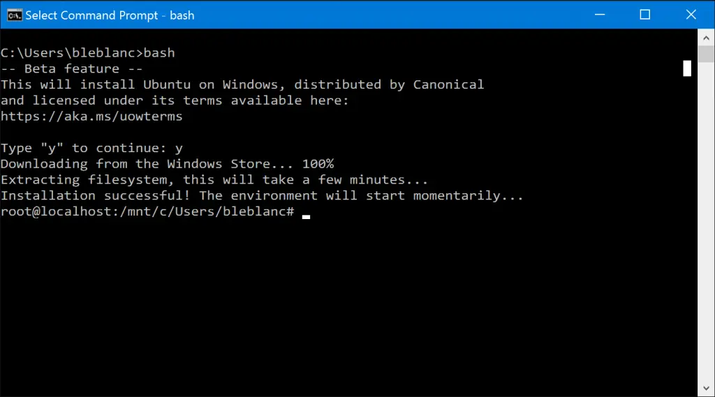 Bash on Windows!