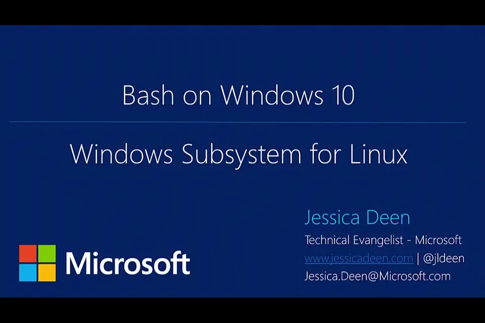 SVCC: Getting Started with Bash on Windows 10 Recap and Channel 9 Video