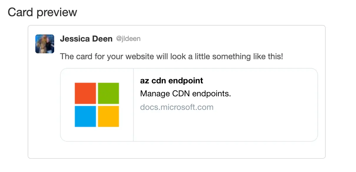 How to setup Azure CDN with Azure Storage (and allow Twitter Cards with images)