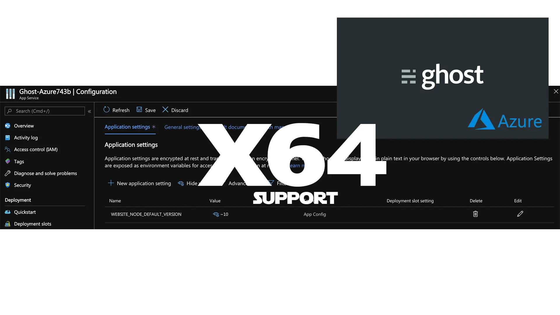 Running a 64 bit node Web App in Windows Azure App Service